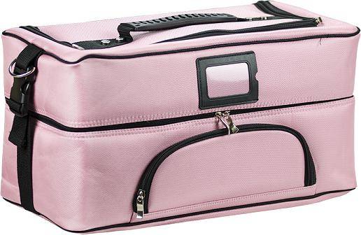 pink leather holdall